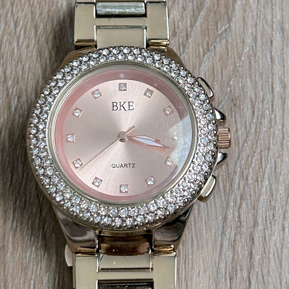 BKE Rose Gold colored Watch with CZ detail